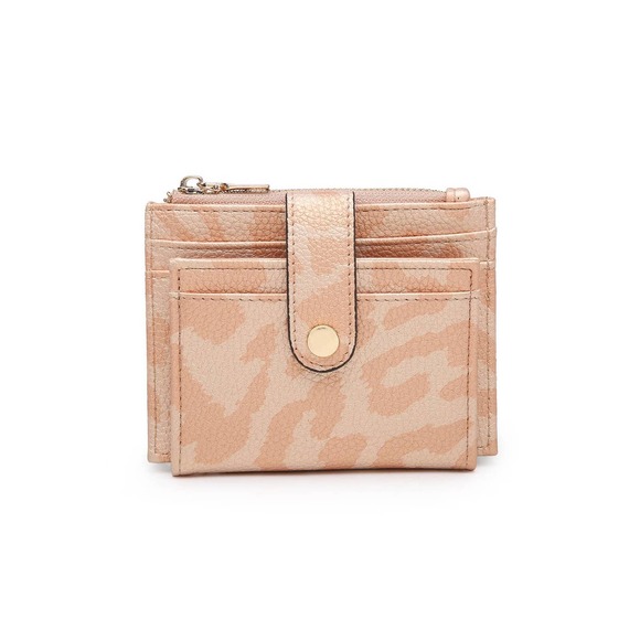 Rose Cheetah Print Mini Snap Wallet/Card Holder - Picture 1 of 4